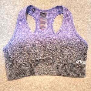Gymshark Seamless Sports Bra Purple Gray Ombre With Contour